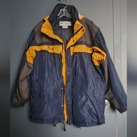 Vtg Columbia Sportswear Mens Ski Jacket Large Colorblock Windbreaker Gorpcore